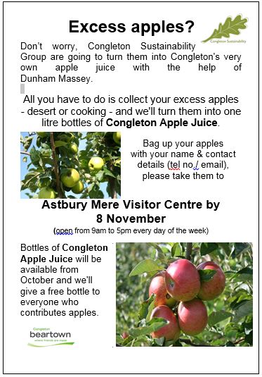 Donate your excess apples to make Congleton Apple Juice